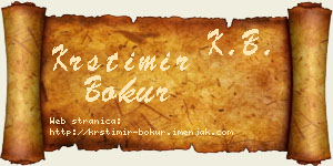Krstimir Bokur vizit kartica